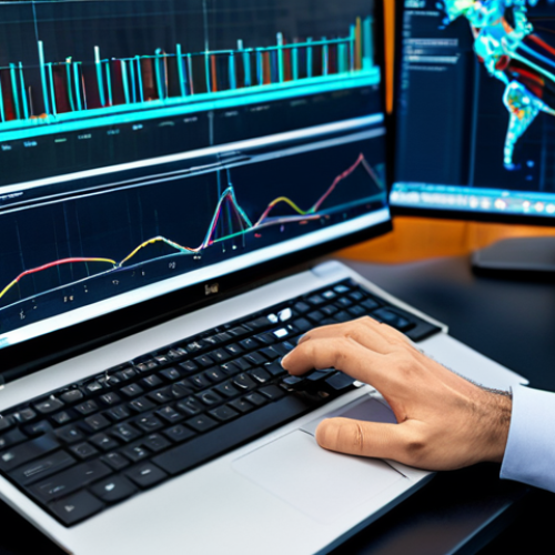 A professional electrical engineer in a modest business casual attire, fully clothed and appropriately dressed, focusing intently on multiple computer screens in a modern, well-lit office or lab. The screens display intricate code, data visualizations with charts and graphs, and detailed circuit diagrams. Technical equipment and server racks are subtly blurred in the background. The engineer's hands are naturally placed on the keyboard, indicating active engagement in coding or data analysis. High-resolution, sharp focus, realistic professional photography. perfect anatomy, correct proportions, natural pose, well-formed hands, proper finger count, natural body proportions, safe for work, appropriate content, fully clothed, professional.