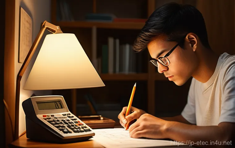전자기술사와 시험 준비의 성공 사례 분석 - **Prompt 1: Focused Perseverance in Electrical Studies**
    "A determined young adult, appearing to...