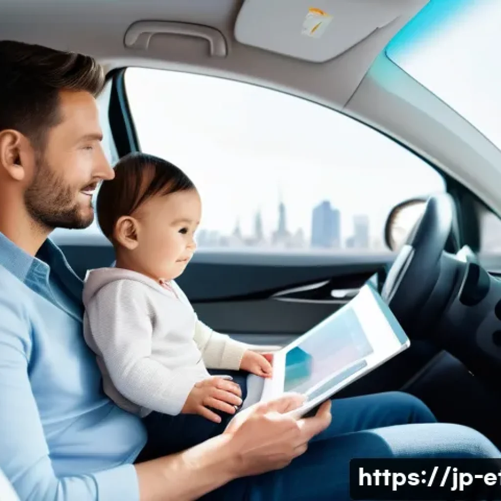 전자기술사와 관련된 산업 동향 분석 - **Prompt 1: Futuristic Autonomous Family Journey**
    "A serene and futuristic scene inside a sleek...