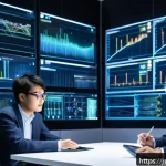 전자기술사와 관련된 기술 협력 사례 - A modern electronics laboratory scene featuring a diverse team of Japanese engineers collaborating o...