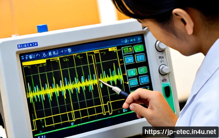 전자기술사와 실무 중심 학습 사례 연구 - Photorealistic Japanese electronics engineer in a clean modern laboratory, carefully examining a com...
